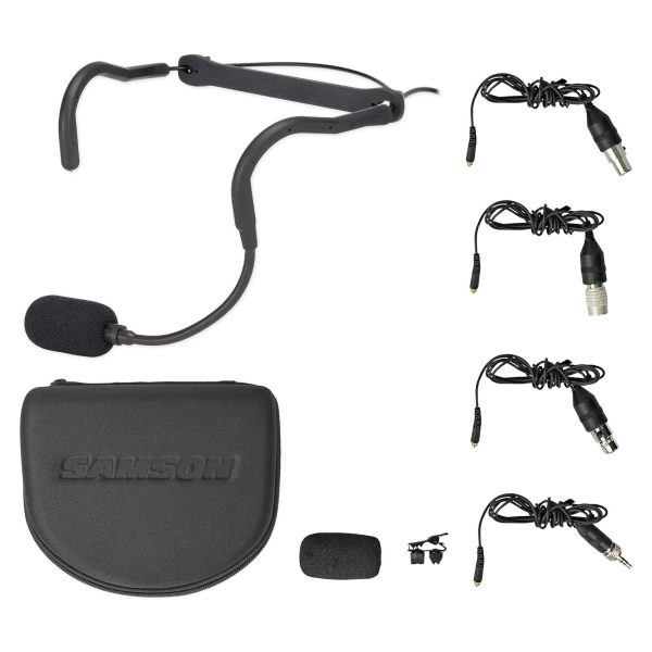 Samson QEX Fitness Headset Microphone Mic+4 Adapters+Case For Yoga Spin Pilates on Sale