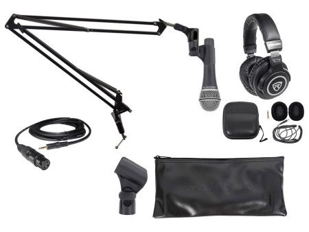 Samson Q8X PC Podcasting Podcast Streaming Kit wMicrophone+Boom Arm+Headphones Online Hot Sale