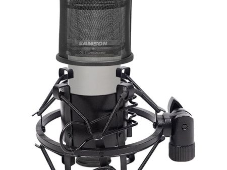 Samson C01 Studio Recording Microphone+Curved Pop Filter Windscreen+Shock Mount Discount