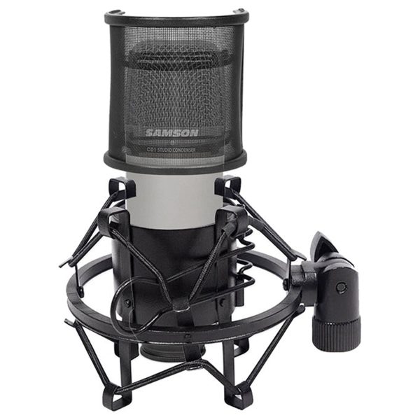 Samson C01 Studio Recording Microphone+Curved Pop Filter Windscreen+Shock Mount Discount