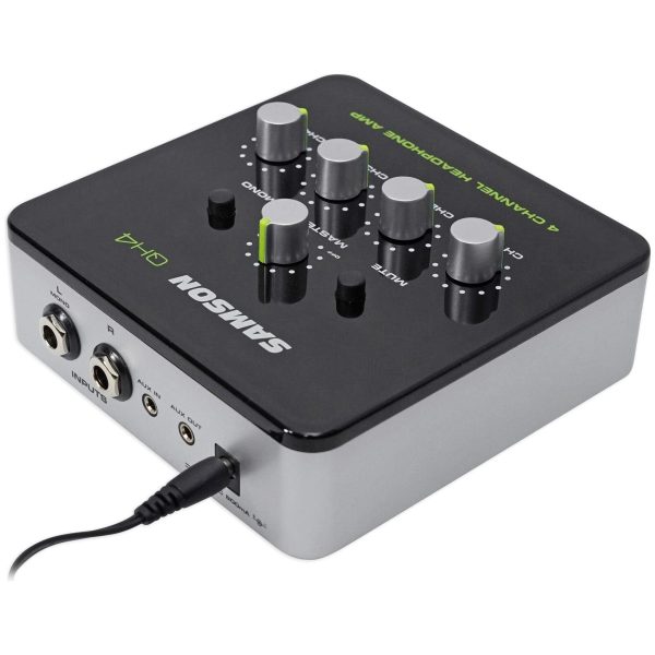 Samson QH4 4-Channel Studio Podcast Monitoring Headphone Amplifier Amp For Discount