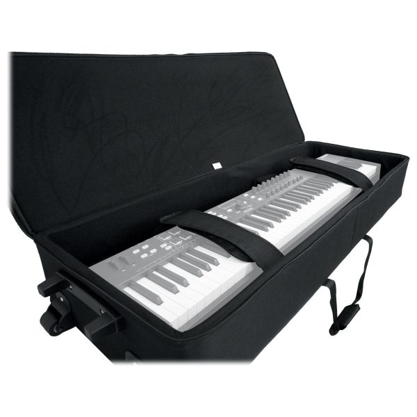 Rockville Rolling Bag Keyboard Case w Wheels+Trolley Handle For HAMMOND XK-2 Online Hot Sale