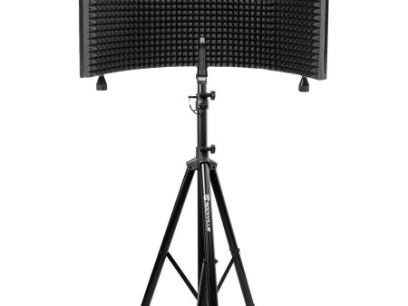 Rockville Recording Studio Microphone Isolation Shield + Heavy Duty Tripod Stand For Sale