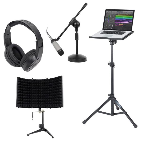 Samson C01 Studio Condenser Recording Microphone Mic+Stands+Headphones+Shield Cheap