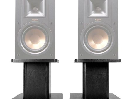 (2) 8” Black Bookshelf Speaker Stands For Klipsch R-15PM Bookshelf Speakers on Sale