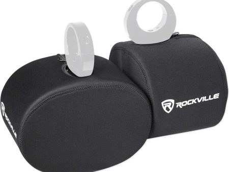 Rockville Neoprene Covers For (2) Boss MRWT69RGB 6x9  Wakeboard Tower Speakers Hot on Sale