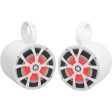 (2) Rockville RKL80MB 8  900 Watt Marine Wakeboard LED Tower Speakers in White on Sale