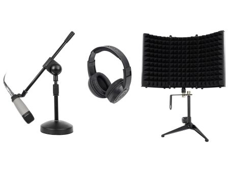 Samson C01 Studio Condenser Recording Microphone Mic+Stand+Headphones+Shield Cheap