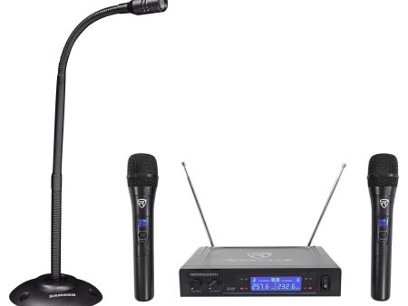 Samson CM15P 15  Podium Microphone Church Altar Mic+2) Handheld Wireless Mics For Discount