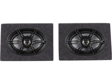 (2) RE Audio REX6.9 6x9 400 Watt 3-Way Car Speakers+(2) Sealed Enclosures REX69 on Sale