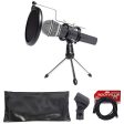 Samson Dynamic Podcasting Podcast Microphone+Stand+Pop Filter+Shock Mount+Cable Online