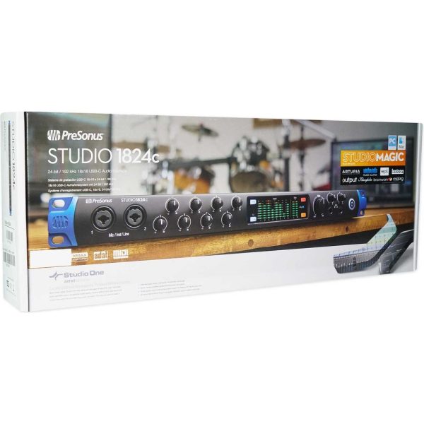 Presonus STUDIO 1824C 18x18 USB-C Audio Recording Interface +Vocal booth and Mic Online now