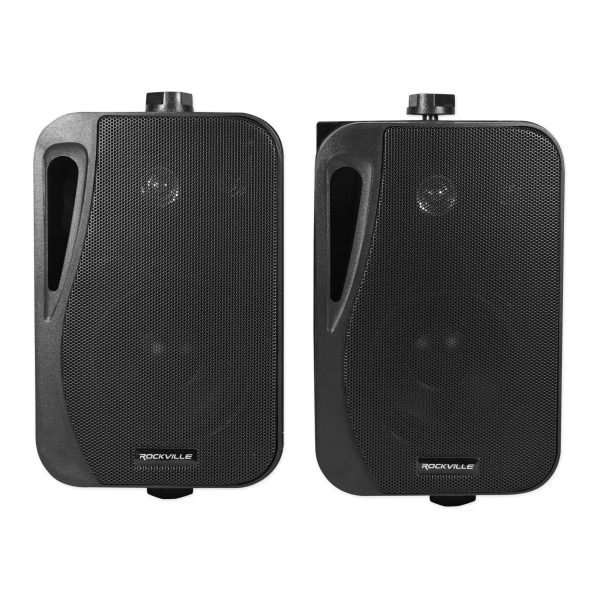 (8) Rockville HP4S-8 Black 4  Marine Box Speakers with Swivel Bracket For Boats Cheap