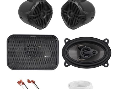 6.5  Swivel Tower Speakers+Front Speaker Upgrade For 1987-1995 JEEP WRANGLER YJ For Cheap