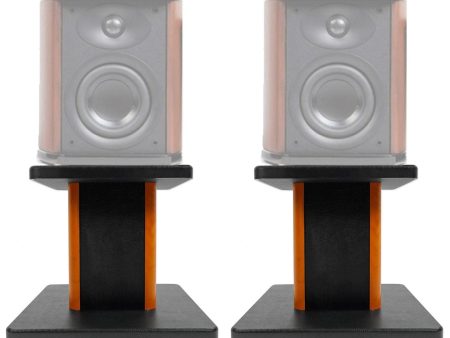 (2) 8” Wood Bookshelf Speaker Stands For Swan M100MKII Bookshelf Speakers For Sale