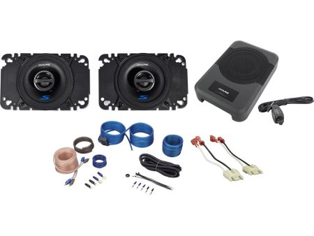 Alpine Front Speaker Replacement+Subwoofer Kit For 1987-1995 Jeep Wrangler YJ Discount