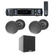 RPA60BT Home Theater Bluetooth Receiver+ (4) Black In-Ceiling Speakers+Sub Online Hot Sale