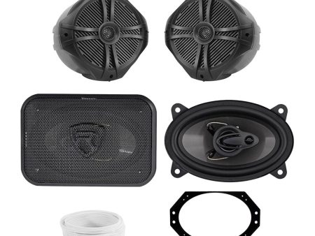 8  Swivel Tower Speakers+Front Speaker Upgrade For 2003-2006 JEEP WRANGLER TJ Supply