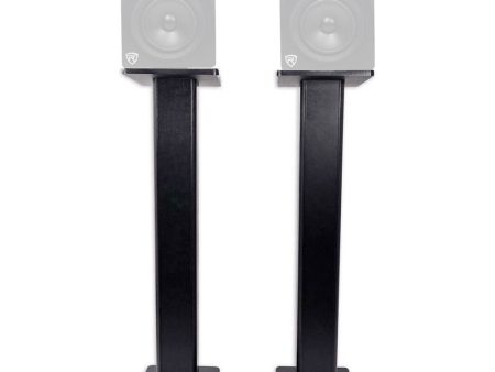 (2) Rockville 28  Studio Monitor Speaker Stands For Rockville DPM6B For Sale