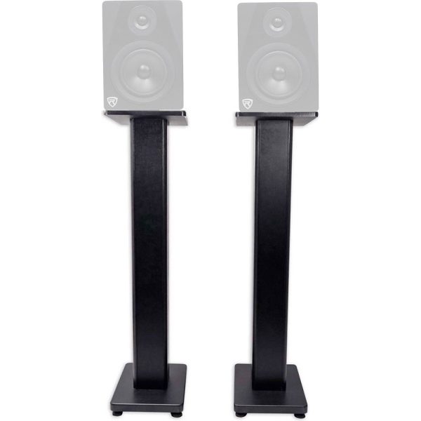 (2) Rockville 28  Studio Monitor Speaker Stands For Rockville DPM6B For Sale