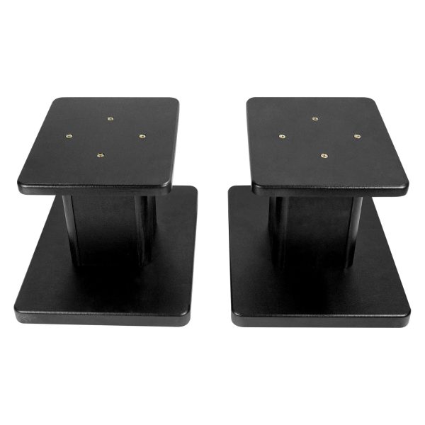 (2) 8” Black Bookshelf Speaker Stands For ELAC Debut 2.0 B6.2 Bookshelf Speakers Supply