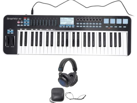 Samson Graphite 49 Key USB MIDI DJ Keyboard Controller w  Fader Pads+Headphones Sale