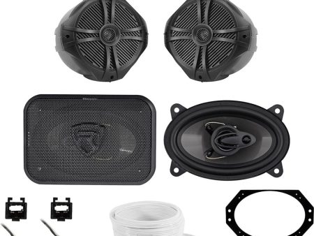 8  Swivel Tower Speakers+Front Speaker Upgrade For 1997-2002 JEEP WRANGLER TJ Sale