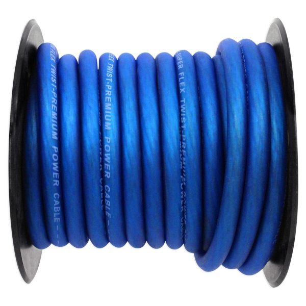 Rockville R4G40-BLUE 4 AWG Gauge 40 Foot Car Amp Power   Ground Wire Spool Hot on Sale