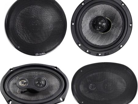 Pair American Bass SQ 6.5 +SQ 6.9 6x9  Car Audio Speakers w  Neo Swivel Tweeters For Discount