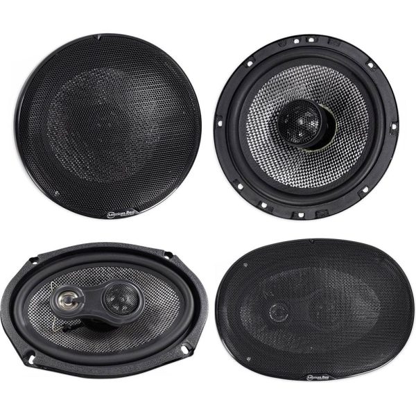 Pair American Bass SQ 6.5 +SQ 6.9 6x9  Car Audio Speakers w  Neo Swivel Tweeters For Discount