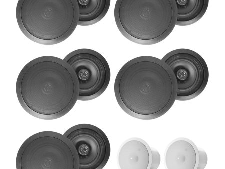 (10) HC655 6.5  500 Watt Black In-Ceiling Home Theater Speakers+JBL Subwoofers Sale