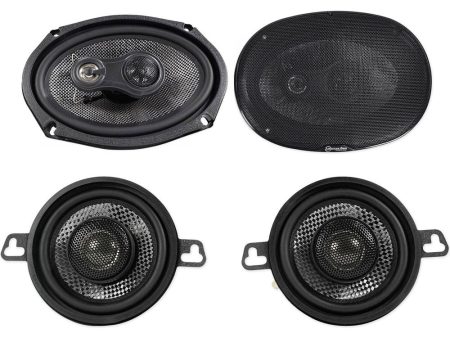 Pair American Bass SQ 6.9 6x9 +SQ 3.5  Car Audio Speakers w  Neo Swivel Tweeters Online Hot Sale