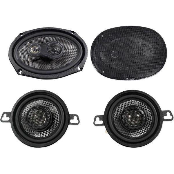 Pair American Bass SQ 6.9 6x9 +SQ 3.5  Car Audio Speakers w  Neo Swivel Tweeters Online Hot Sale