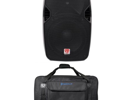 Rockville SPGN124 12  1200W DJ PA Speaker Cabinet 4-Ohm+Weatherproof Speaker Bag on Sale