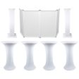 (4) Club Scene Highboy Tables w White Scrim+Carry Bag+DJ Facade+(2) Totem Stands Sale