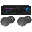 RX55URIBT Home Theater Bluetooth Receiver+2) 6.5  Black Ceiling Speakers on Sale