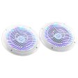 Rockville RMC80LW 8  800w 2-Way White Marine Speakers w Multi Color LED + Remote Online