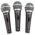 SAMSON Q6 3-Pack Handheld Microphones+Mic Clips For Church Sound Systems Sale