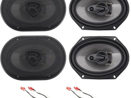 Front+Rear Rockville 6x8  Factory Speaker Replacement Kit For 91-94 Mazda Navajo Cheap