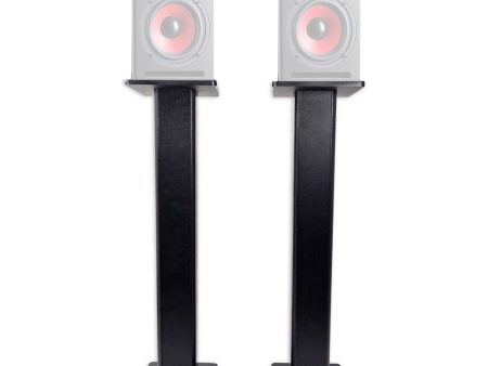 (2) Rockville 28  Studio Monitor Speaker Stands For Gemini SR-8 Monitors Supply