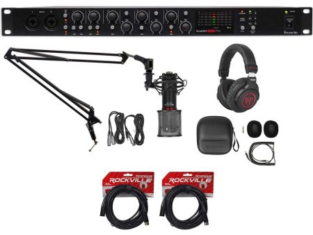 Focusrite Scarlett OctoPre 8-Ch Microphone Mic Preamp+Boom+Mic+Headphones+Cables Online Sale