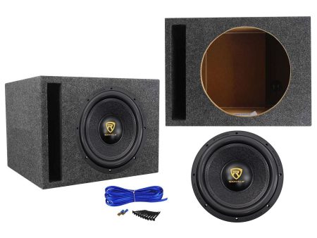 Rockville W12K9D2 V3 12  4000 Watt Car Audio Subwoofer + Vented Sub Box Enclosure Hot on Sale