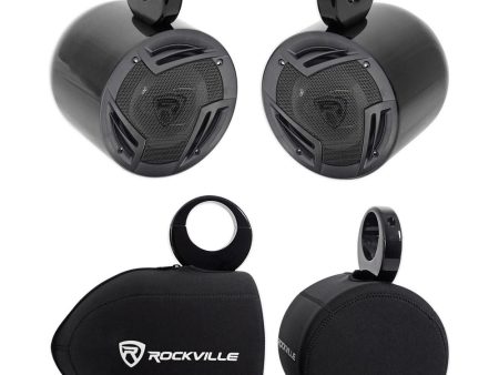 2 Rockville 6.5  750W Rollbar Soundbar Speakers+ Covers For Jeep Wrangler For Cheap