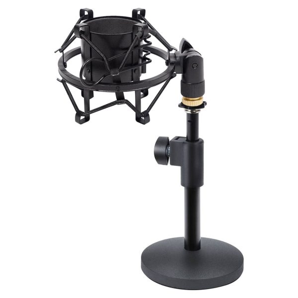 Samson MD2 Weighted Adjustable Desktop Podcast Podcasting Mic Stand+Shockmount Online now