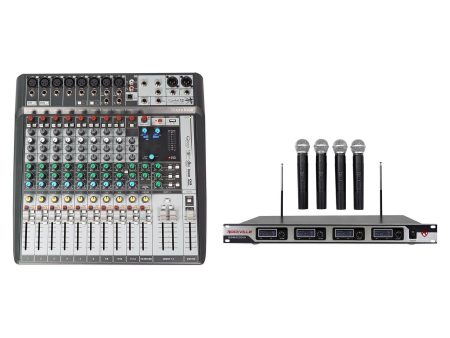 Soundcraft Signature 12 MTK 12MTK Mixer w Interface+Snake Cable+4) Wireless Mics Cheap