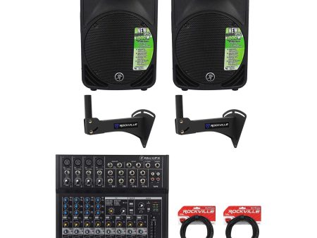 (2) Mackie SRM350V3 1000 Watt 10  Powered Speakers w DSP For Restaurant Bar Cafe Fashion