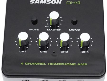 Samson QH4 4-Channel Studio Podcast Monitoring Headphone Amplifier Amp For Discount