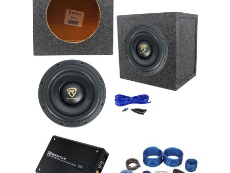 Rockville W10K9D2 10  3200w Car Subwoofer+Sealed Sub Box+Mono Amplifier+Amp Kit Supply