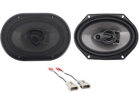 Front Rockville 6x8  Factory Speaker Replacement Kit For 93-97 Mazda MX6 Online Sale