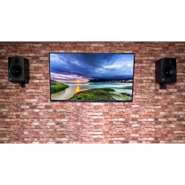 (2) SAMSON M30 Powered Studio Computer Podcast Monitors Speakers+Wall Brackets Online Hot Sale